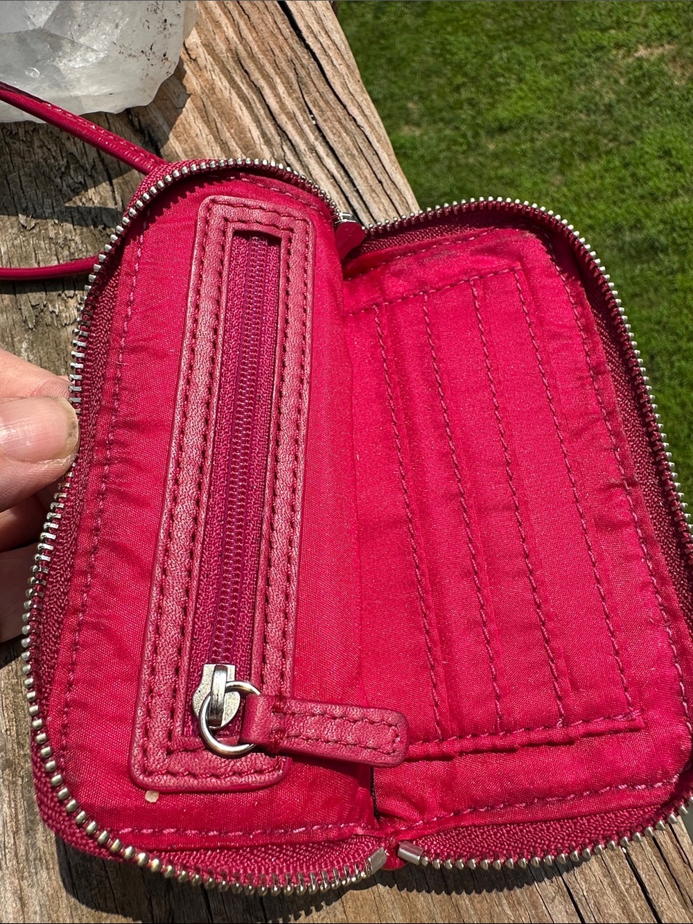 Coach Poppy Pink Patterned Wristlet - Coach - Picture 4 of 8